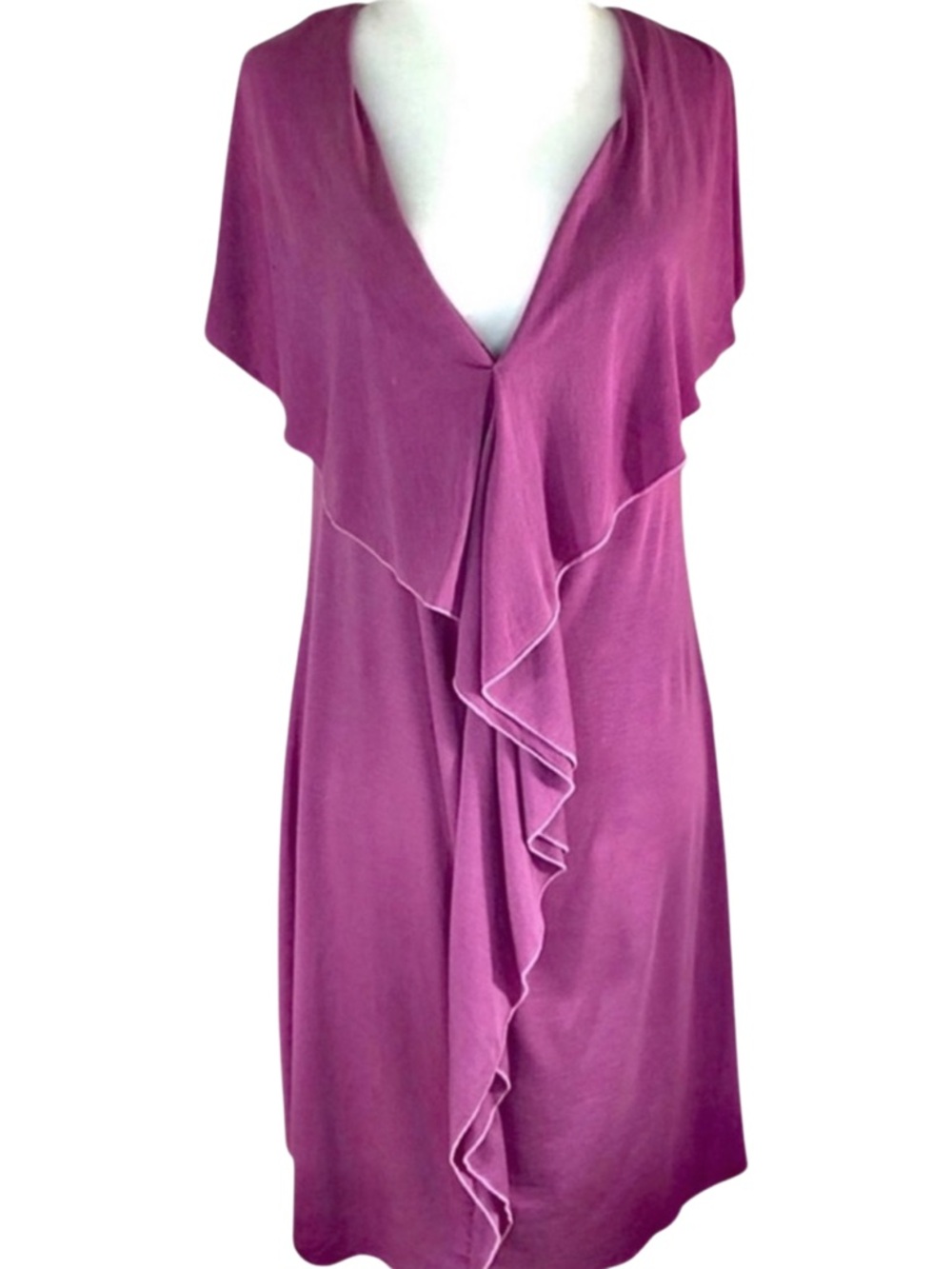 LAMADE Fuchsia Ruffled Halter Dress - Picture 2 of 9